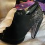 Sam Edelman 'una' black suede peep toe boots Image 4