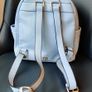 Bessie women leather backpack light blue Image 2