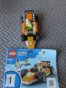 Lego style racing car