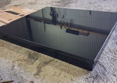Tiled stove base