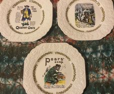 Three vintage advertisement plates free postage