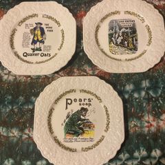 Three vintage advertisement plates free postage