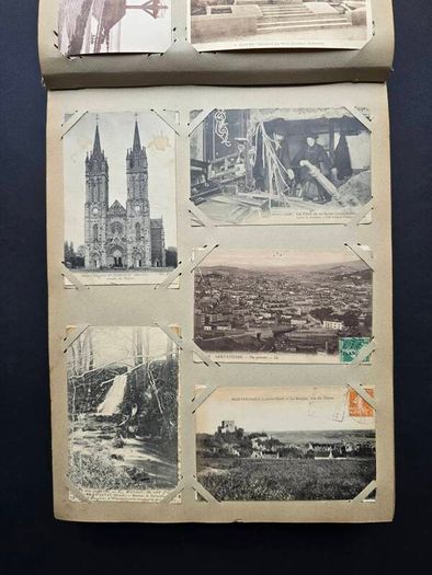 France  Large Vintage Postcard Album approx 500 cards 1900 1940 towns cities landscapes