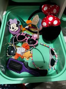 Hair bands , sunglasses , brushes
