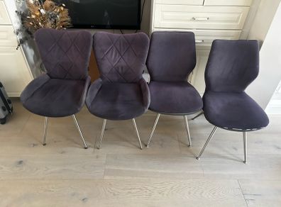 4 dining chairs grey