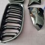 BMW F10 F11 Lci Black Kidney Grilles & Mirror Covers Set Brand New Image 4