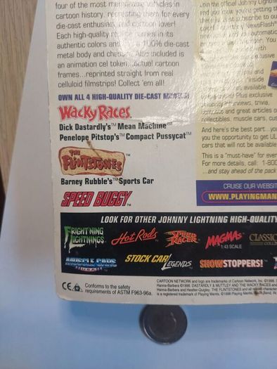 Barney Rubble Flintstones Sports Model Car Diecast