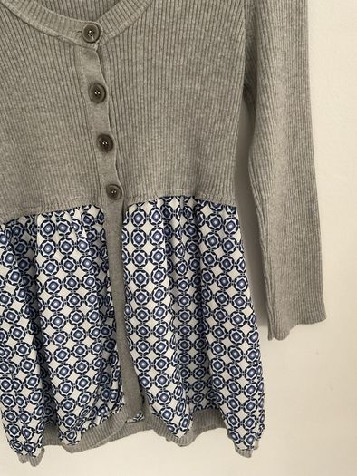 cardigan Bnwot small Benetton cardigan with satin peplum