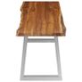 3 Piece Dining Set Solid Acacia Wood Brown Image 10