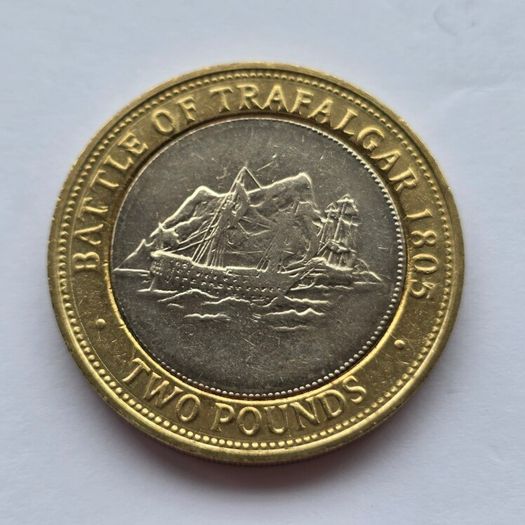 Gibraltar 2 Pound Coin Trafalgar 2006 UNC