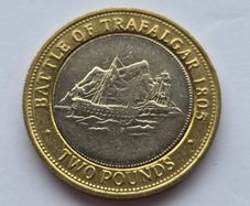 Gibraltar 2 Pound Coin Trafalgar 2006 UNC