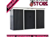 9ft x 4.25ft Corrugated Garden Metal Storage Shed Outdoor Equipment Tool Box with Foundation Ventilation &amp; Doors (FREE SHIPPING)