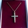 Antique Gold Plated  Cross Pendant Chain Necklace (antique chain clasp) length 17" - 4,7g Image 3