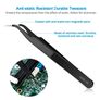 ESD Safe Anti-Static Stainless Steel Tweezers Electronic Repair Precision Tools Set Image 3