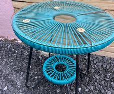 Turquoise Outdoor Retro Bistro Table