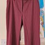 & Other Stories burgundy wool blend wide legged trousers office siren smart Size 12-14 Image 3