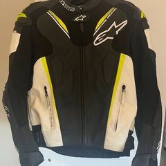 Alpinestars Atem V3 Leather Jacket - Black/White/F