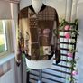 jacket Bnwt suede effect bomber jacket one size scarf print equestrian style Image 3