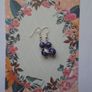 Handmade earrings.Purple/white earrings.Gift Image 4