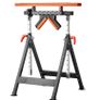 4-in-1 Roller Stand, 200 kg(440 lb) Load Capacity, 84-127 cm(33-50 in) Adjustable Height, Folding Heavy Duty with Rack & Polished Multi-directional Roller Head, for Table Saw Outfeed Woodworking Extension Support Image 7