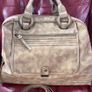 A-WEAR BAG OVERNIGHT WEEKEND Camel beige Stylish Faux Leather bag. Brass hardware In Very Good Condition. Generous sizing Image 8