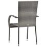 7 Piece Garden Dining Set Poly Rattan Grey Image 7