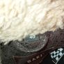 Saki Collection faux shearling aviator jacket / biker coat - Size 40 Image 6