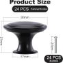NEW SALE | Vintage Cabinet Knobs, Chic Drawer Knobs, Antique Style Kitchen Cupboard Handles, 30mm Round Furniture Door Knobs (24, Black) Image 2
