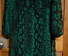 Wallis Green leopard print dress