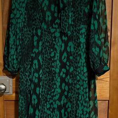 Wallis Green leopard print dress