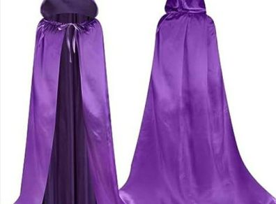 Halloween Purple Hooded Cape