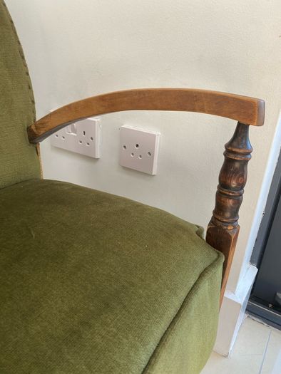 Vintage 1920/30s oak bedroom chair