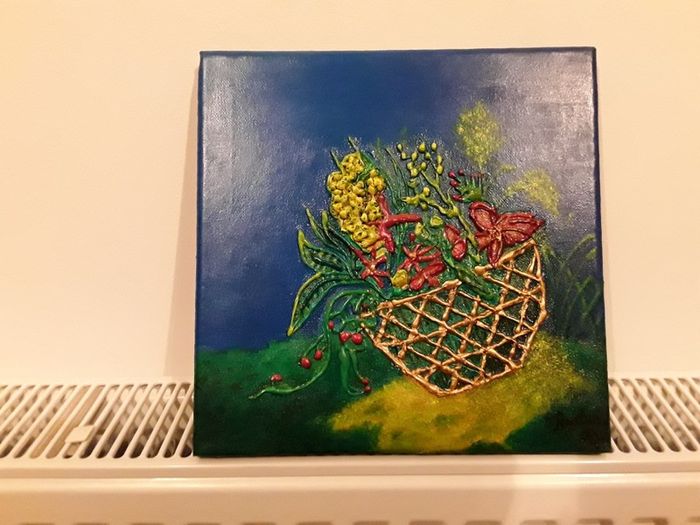 Flower basket 3d painting