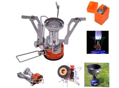 Camping Cookware Set, Camping Pot with Stove Picnic Hiking Utensil Gear Picnic Cookware Cooking Tool Set