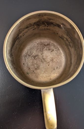 Late Victorian Vintage EPN Tankard 1880 to 1900 Engraved Floral Silver Plate Mug