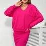 Light pink or fuchsia  set  dress and sweatshirt Image 2