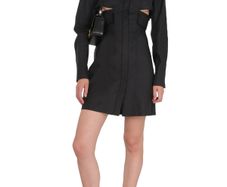 Givenchy Black Cutout Shirt Dress