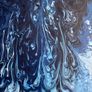 Title: The Drowning Light, XL Abstract painting, by artist Helen Mathews Image 5