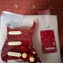 Squier strat loaded pickguard and backplate with screws Image 4