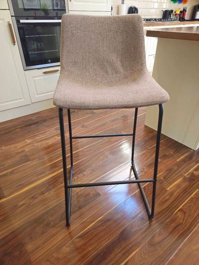 Bar stools set of 3 beige