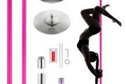 Dancing Pole, Spinning Static Dancing Pole Kit, Portable Removable Pole, 40mm Heavy-Duty Stainless Steel Pole