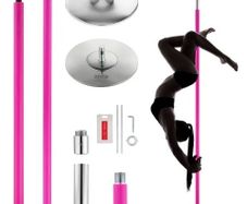 Dancing Pole, Spinning Static Dancing Pole Kit, Portable Removable Pole, 40mm Heavy-Duty Stainless Steel Pole