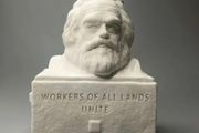 Bust of Karl marx ,tombstone.