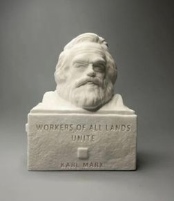 Bust of Karl marx ,tombstone.