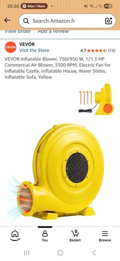 Bouncy castle blower