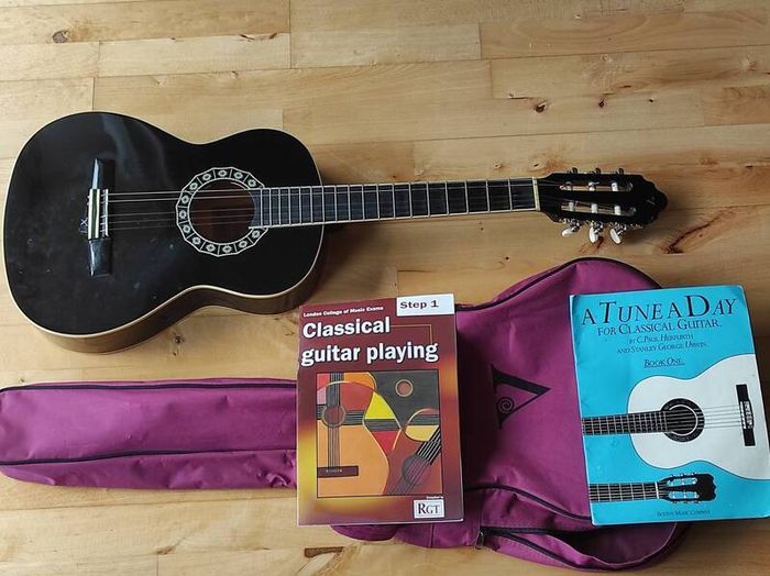 Classic guitar with case