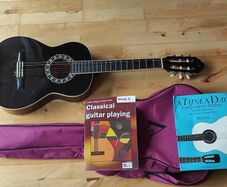Classic guitar with case