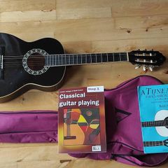 Classic guitar with case