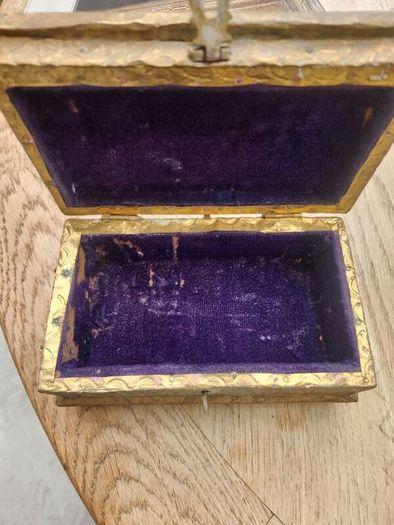 Superb boxes . mother of pearl ...brass . Epns. etc