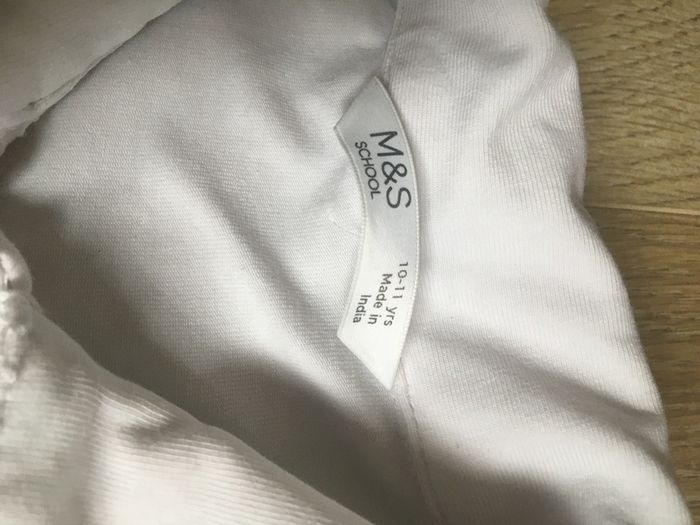 2 White polo School Uniform , 10-11Y